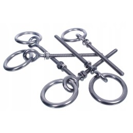 Kabliukas su metriniu sriegiu iš A4-Aisi 316 nerūdijančio plieno.