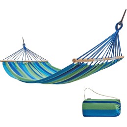 Sodo hamakas su rėmu, svirtis + užvalkalas ir virvutės, 70x170 cm, mėlyna