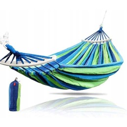 Sodo hamakas su rėmu, svirtis + užvalkalas ir virvutės, 70x170 cm, mėlyna