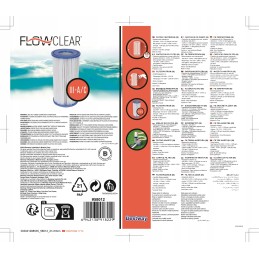 III tipo filtro įdėklas 5678l h bestway 58012 siurbliui