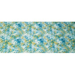 Kvadratinė pagalvė 30x30 su auksiniu ornamentu turkio fone