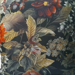 Kvadratinė pagalvėlė taburetei, taburetė 30x30, auksinės gėlės