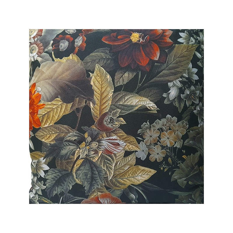 Kvadratinė pagalvėlė taburetei, taburetė 30x30, auksinės gėlės