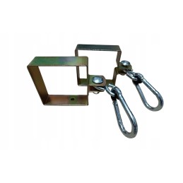 Sūpynių tvirtinimas: spaustukas 120x120 mm + karabinas