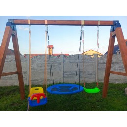 Sūpynių tvirtinimas: spaustukas 120x120 mm + karabinas