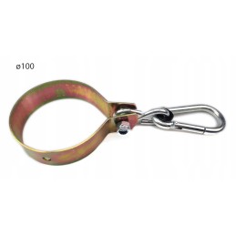 Sūpynių tvirtinimas su 100 mm apvaliu spaustuku ir ø 10 karabinu.