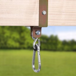 Karabino tvirtinimas su spaustukais 90 mm