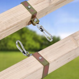 Karabino tvirtinimas su spaustukais 90 mm