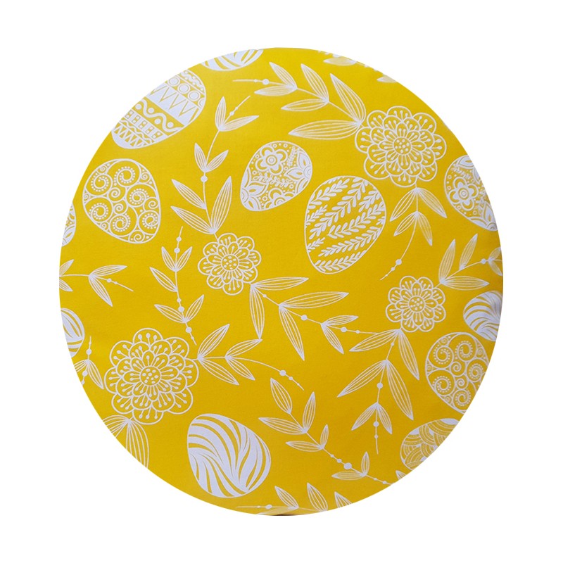 Apvali taburečių pagalvėlė 35cm, Velykinė geltona