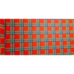Apvali išmatų pagalvėlė 35 cm, tartaninė