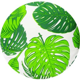 Apvali išmatų pagalvėlė 35 cm, monsteros lapai su zi