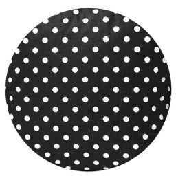 Apvali taburečių pagalvėlė 35cm žirnio juoda