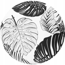 Apvali išmatų pagalvėlė, 35 cm, monsteros lapai, dalis