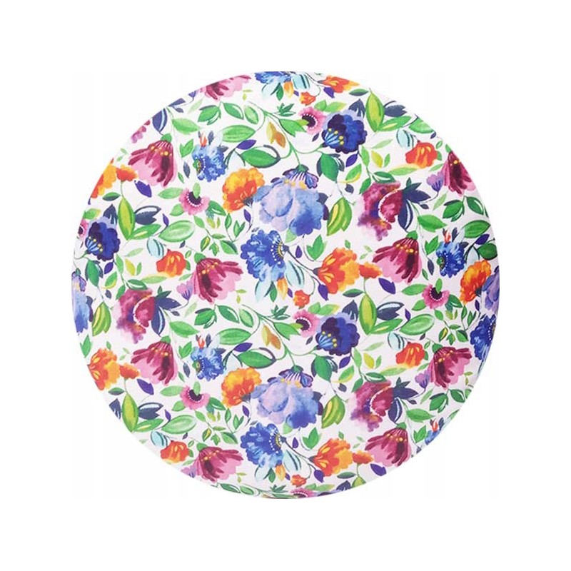 Apvali taburečių pagalvėlė 35cm, pavasarinės gėlės