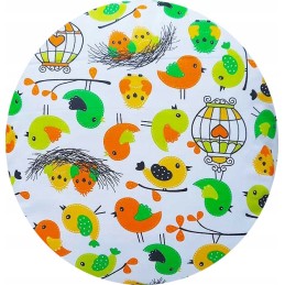Apvali taburečių pagalvėlė 35cm paukščių rojus