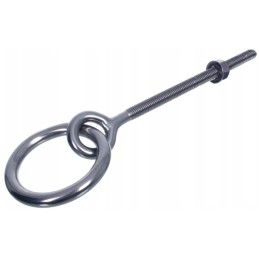 Nerūdijančio plieno sūpynės kablys m8 x 150 mm su žiedu