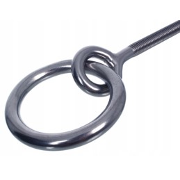 Nerūdijančio plieno sūpynės kablys m8 x 150 mm su žiedu