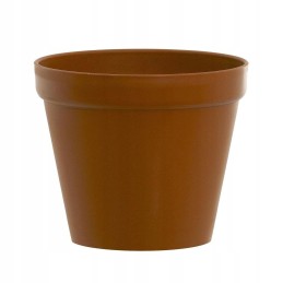 Plastikinis vazonas 17 cm, rudas molis DGA17 R624