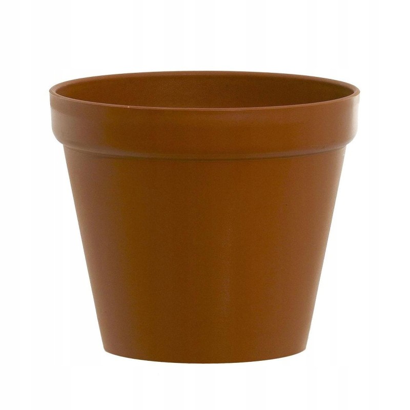 Plastikinis vazonas 17 cm, rudas molis DGA17 R624