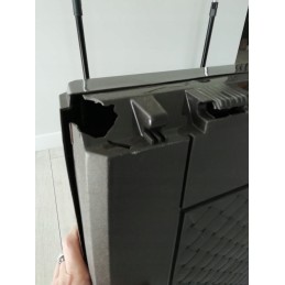 Plastikinis vazonas 17 cm, rudas molis DGA17 R624