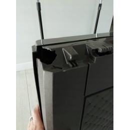 Plastikinis vazonas 17 cm, rudas molis DGA17 R624