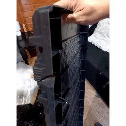 Plastikinis vazonas 17 cm, rudas molis DGA17 R624