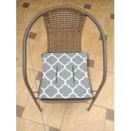 Kėdės pagalvėlė be kaklaraiščių 45x45 maroko pilka