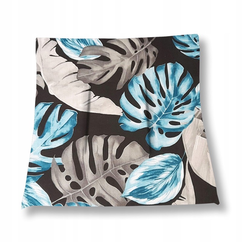 Surišta kėdės pagalvėlė 45x45 monstera turquoise pilka