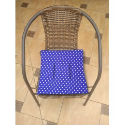 Mazginė kėdės pagalvė 45x45 tamsiai mėlyni žirneliai