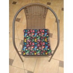 Mazginė kėdės pagalvėlė 45x45 drugeliai, juoda