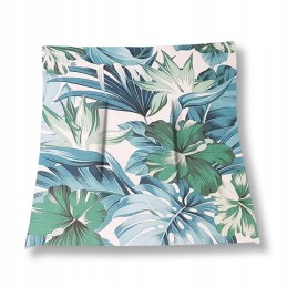 Mazginė kėdės pagalvė 45x45 medvilnė 100% Monstera gėlių turkis
