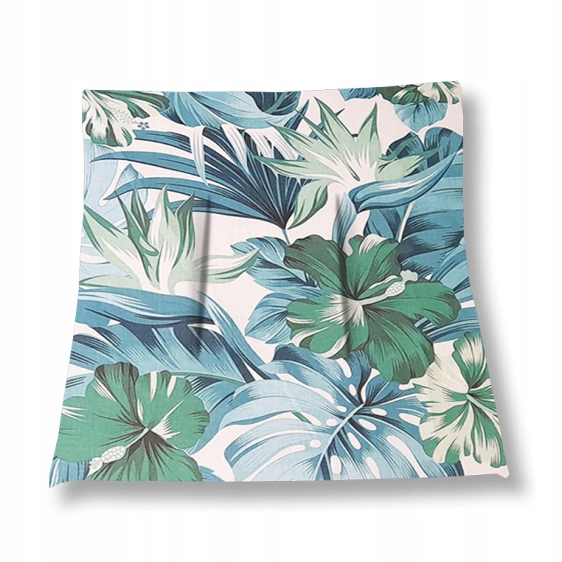 Mazginė kėdės pagalvė 45x45 medvilnė 100% Monstera gėlių turkis