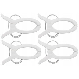 4 x dideli segtukai, sąvaržėlės, rankšluosčiams, gultai, patalynei, 16 cm, balta