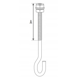 Sūpynių tvirtinimas su apkabomis ir smaigaliais m12 x 130 mm