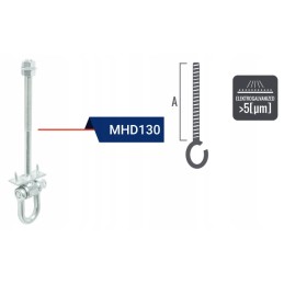 Sūpynių tvirtinimas su apkabomis ir smaigaliais m12 x 130 mm