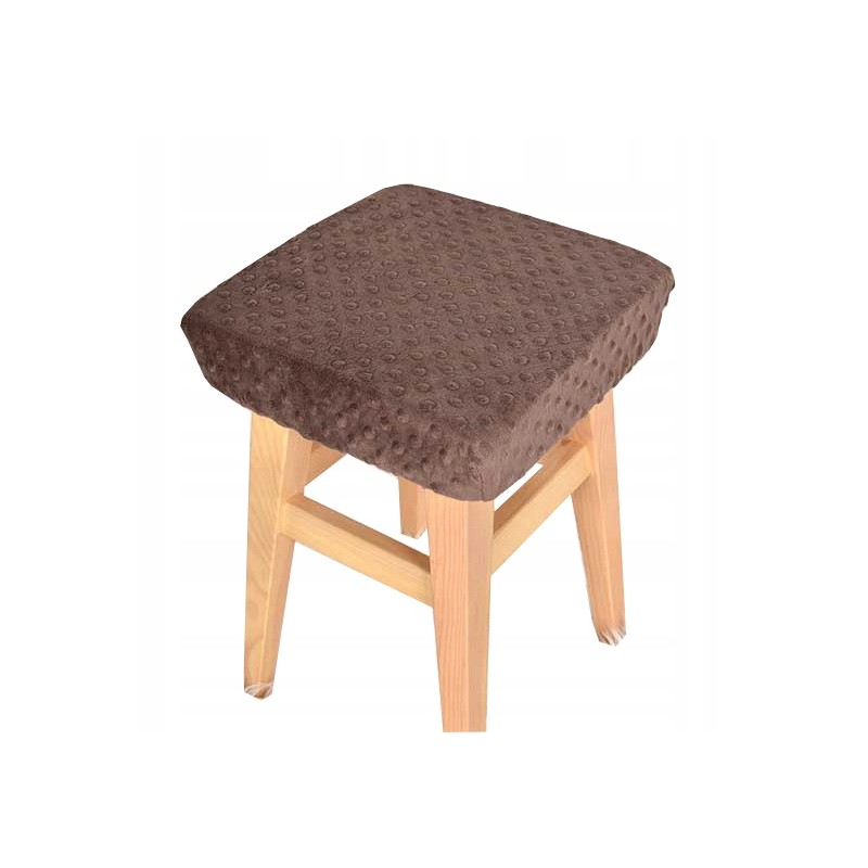 Kvadratinis taburetės užvalkalas 30×30 minky rudas