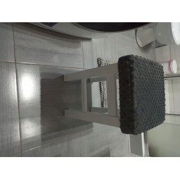 Kvadratinis taburetės užvalkalas 30×30 minky rudas