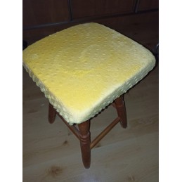 Kvadratinis taburetės užvalkalas 30×30 minky rudas