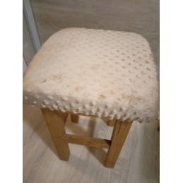 Kvadratinis taburečių užvalkalas 30×30 minky ecru