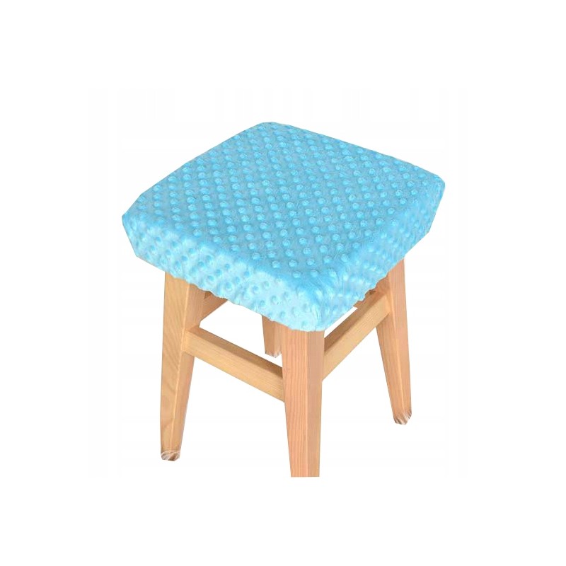 Kvadratinis taburetės užvalkalas 30×30 minky turquoise