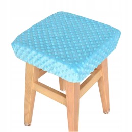 Kvadratinis taburetės užvalkalas 30×30 minky turquoise