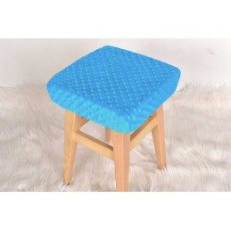 Kvadratinis taburetės užvalkalas 30×30 minky blue