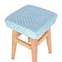 Kvadratinis taburetės užvalkalas 30×30 minky blue