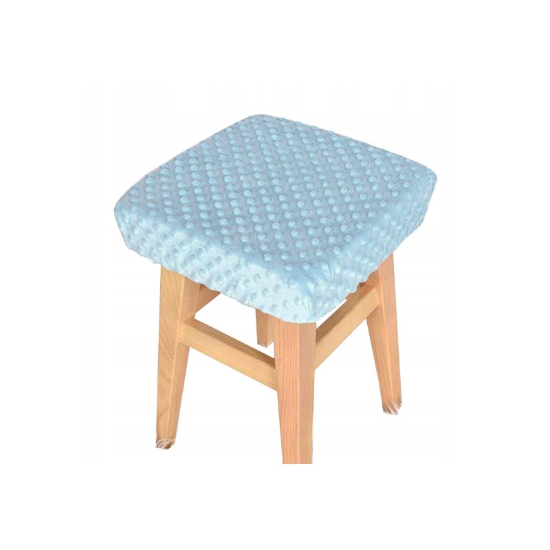 Kvadratinis taburetės užvalkalas 30×30 minky blue