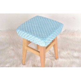 Kvadratinis taburetės užvalkalas 30×30 minky blue