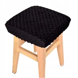 Užvalkalas taburetei 30×30 minky square juodas