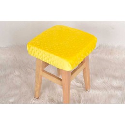 Užvalkalas taburetei 30×30 minky square geltonas