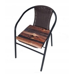 Vandeniui atspari sodo kėdės pagalvė su nuimamu įdėklu 40x40 cm su medžio raštu
