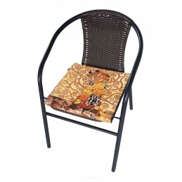 Vandeniui atspari sodo kėdės pagalvė su nuimamu įdėklu 40x40 cm su susitikimo spauda
