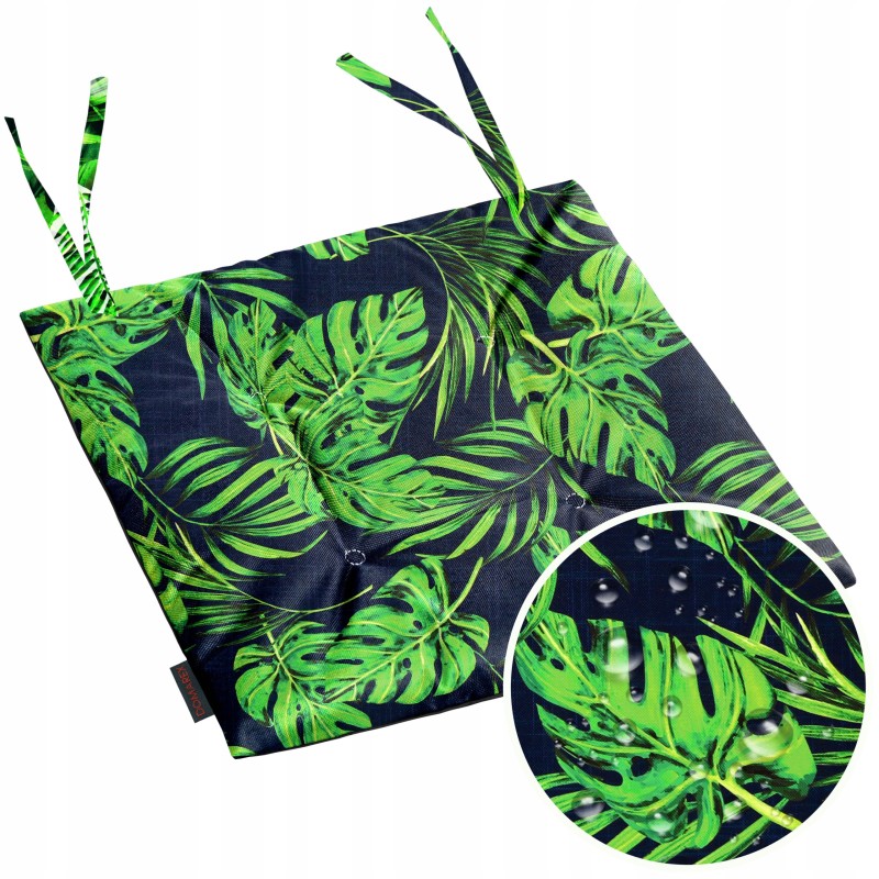 Neperšlampama pagalvėlė 50x50 cm pririšta prie sodo kėdės, raštų pasirinkimas